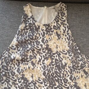 Joie Gray and Cream Leopard Print Top